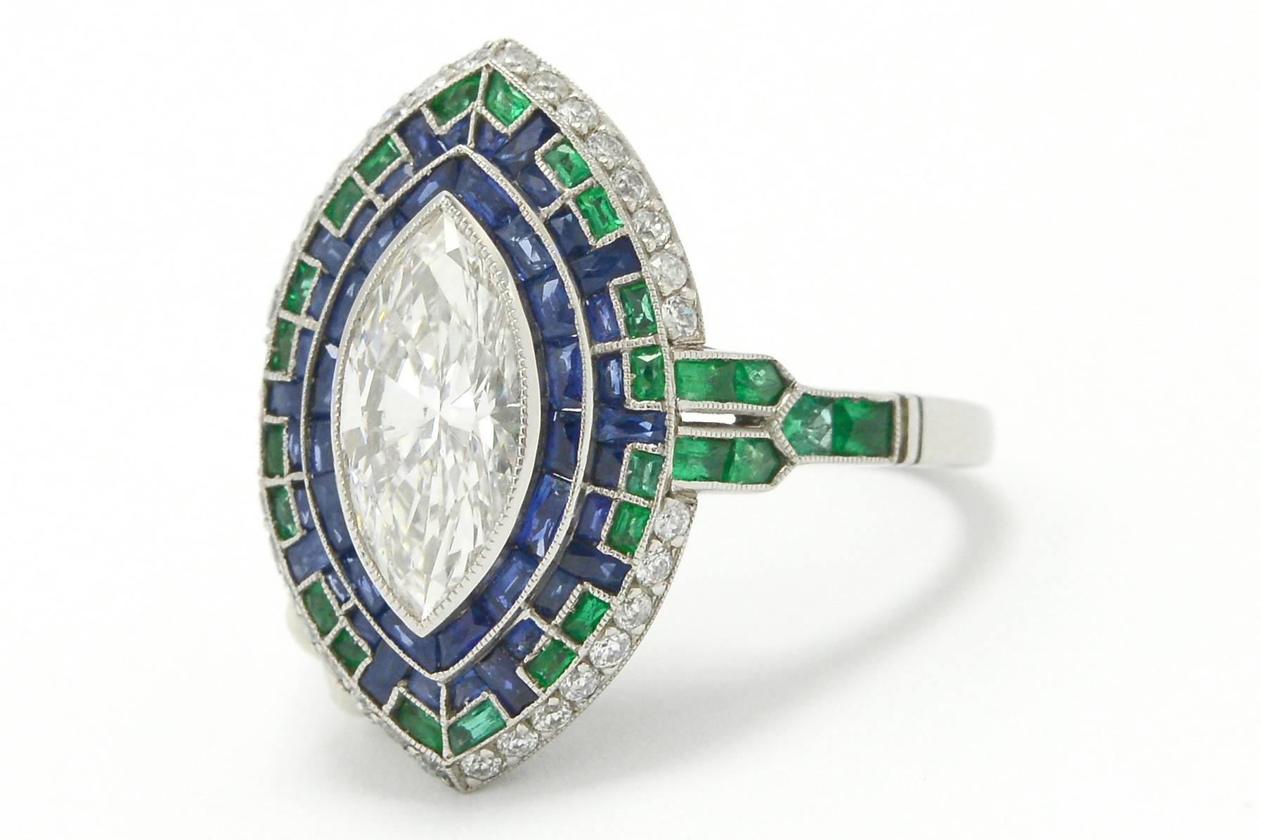 sapphire and emerald ring