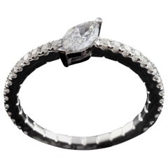 Marquise 1/3 Carat New Bridal Diamond Solitaire Ring in 18 Karat Gold