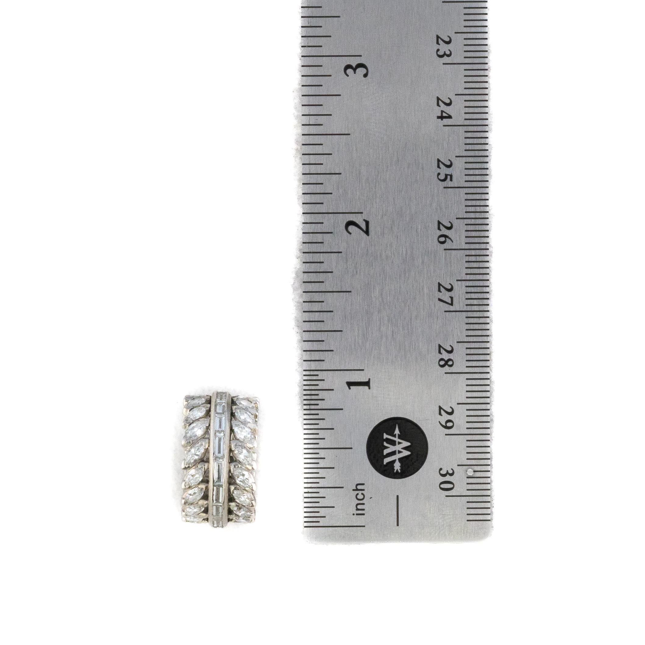 Taglio marquise Marquise and Baguette Diamond Eternity Band in vendita