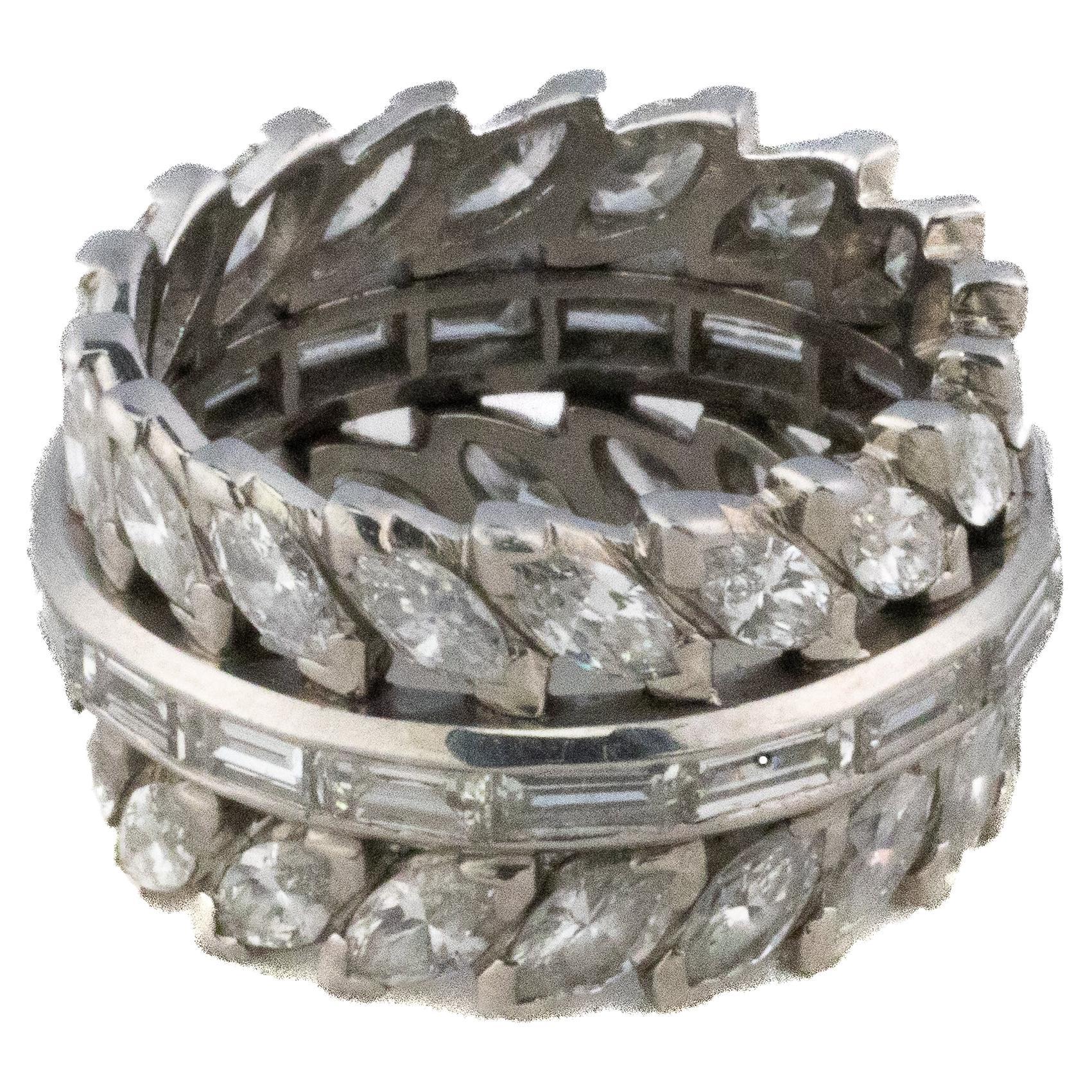 Marquise and Baguette Diamond Eternity Band