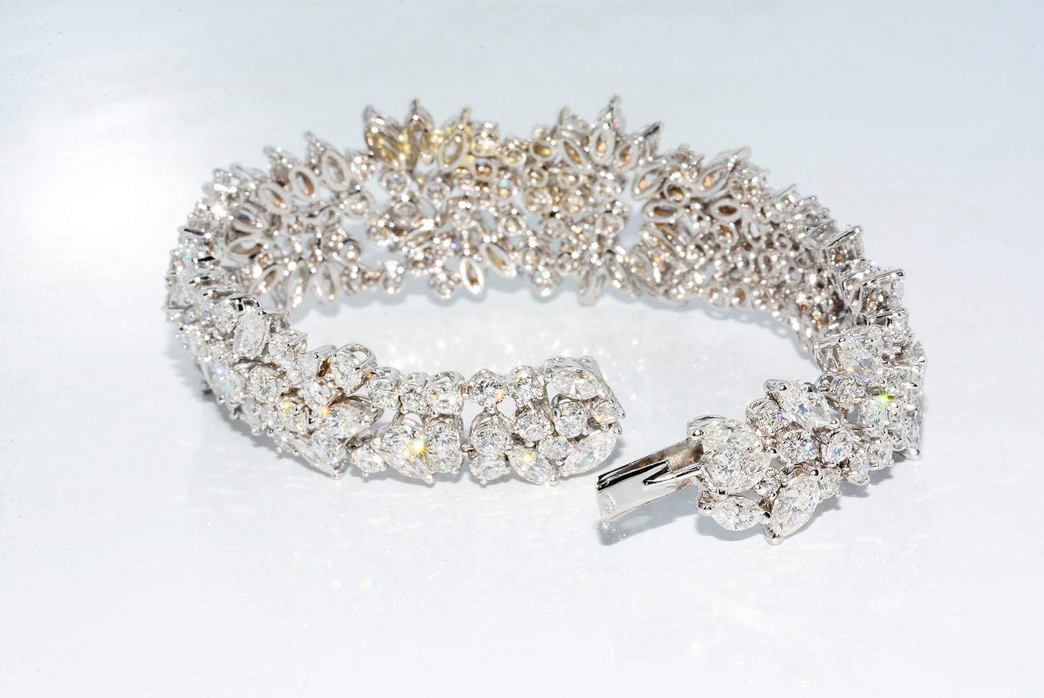 Women's Marquise and Round Diamond Bracelet