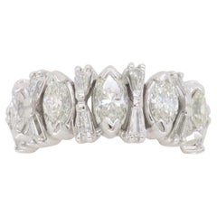 Marquise and Tapered Baguette Diamond Band
