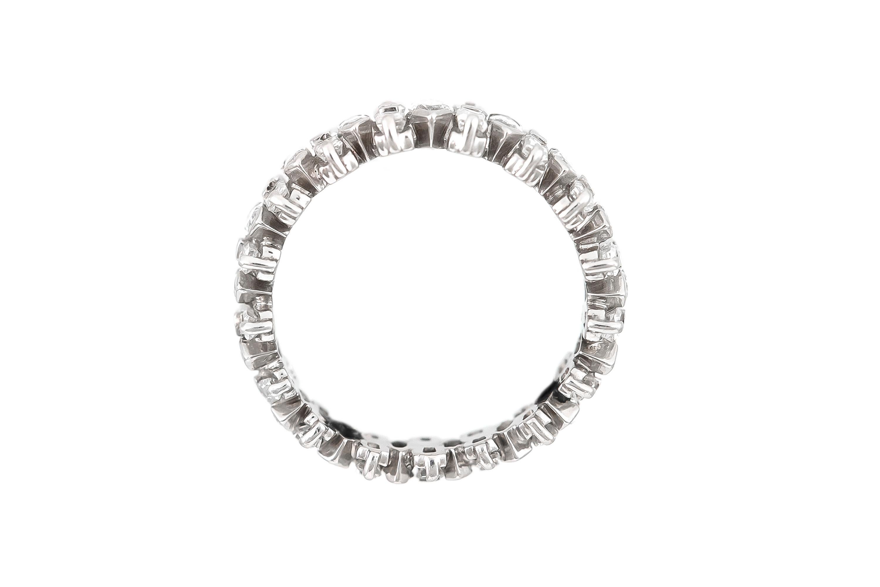 Round Cut Marquise and Baguette Diamonds Band