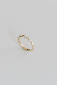 Marquise Band Brilliant White 14K White Gold Classic Charm Modern Classic