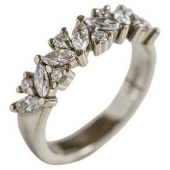 Marquise Band Brilliant White 14K White Gold Pure Sophistication Collector-Grade
