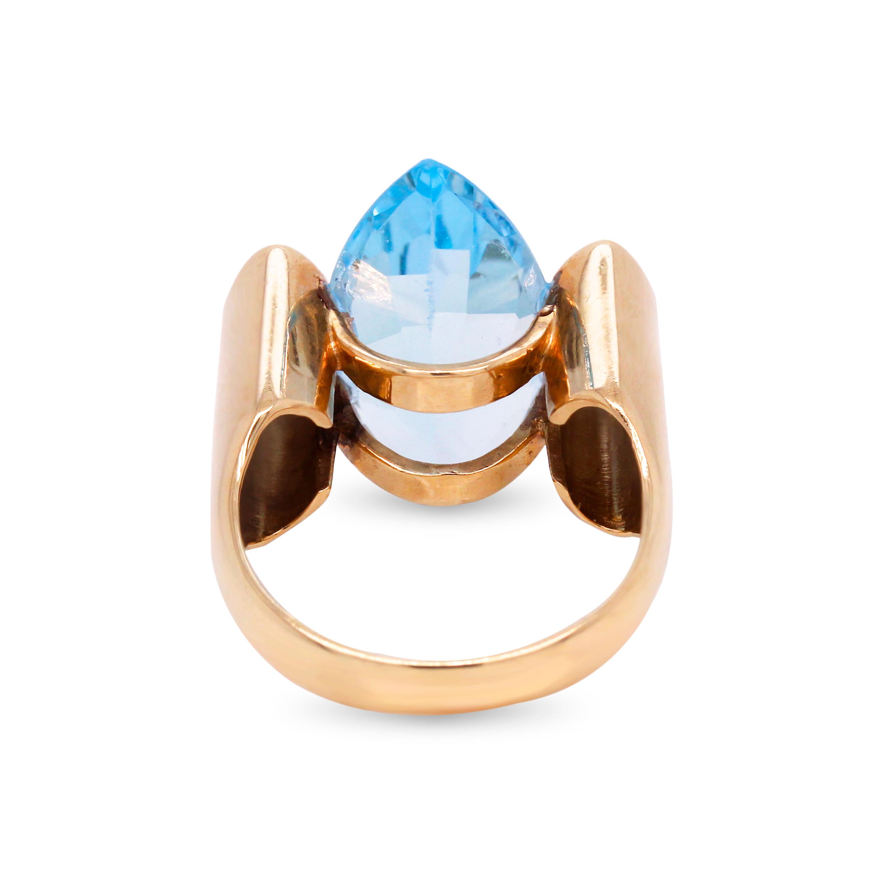 marquise blue topaz ring