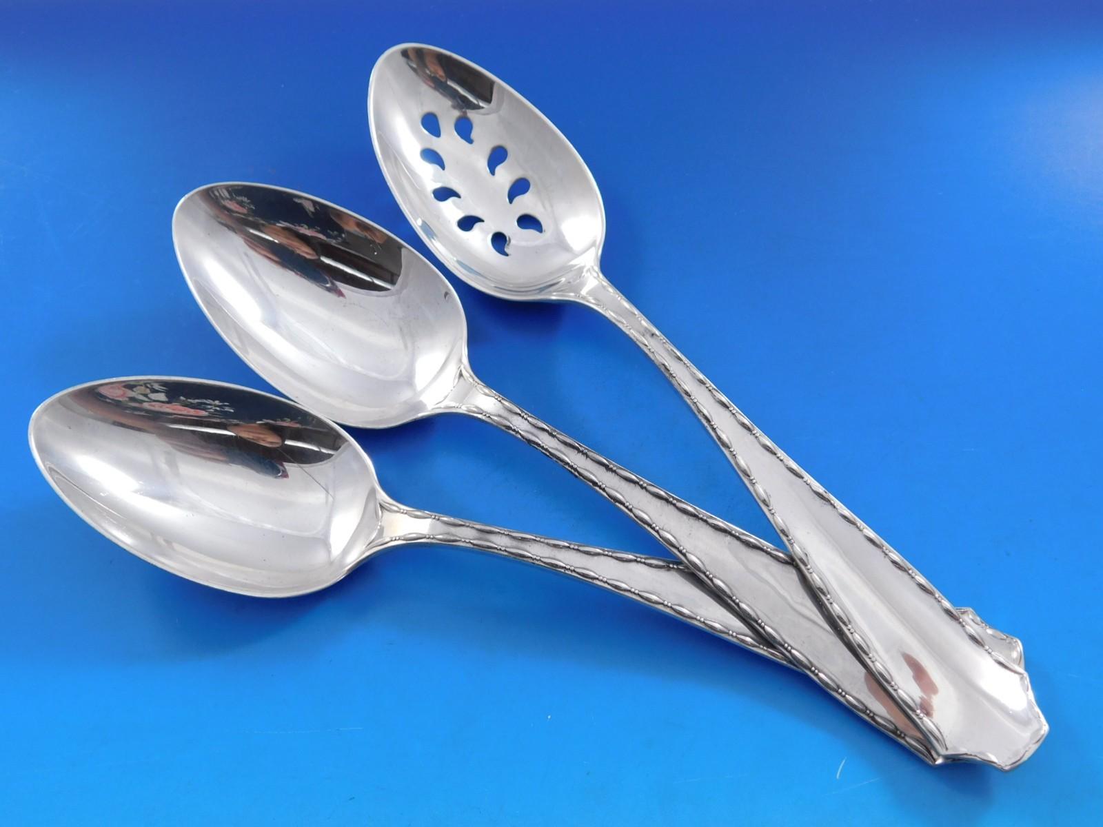 XX secolo Marquise di Tiffany & Co. Set di posate in argento Sterling 8 Servizio 46 pezzi Cena in vendita