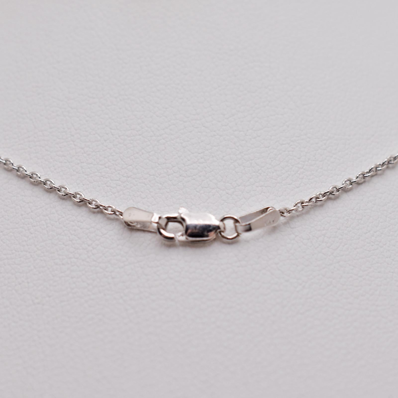 Marquise Cut Marquise Champagne Diamond 14 Karat White Gold Pendant Necklace For Sale