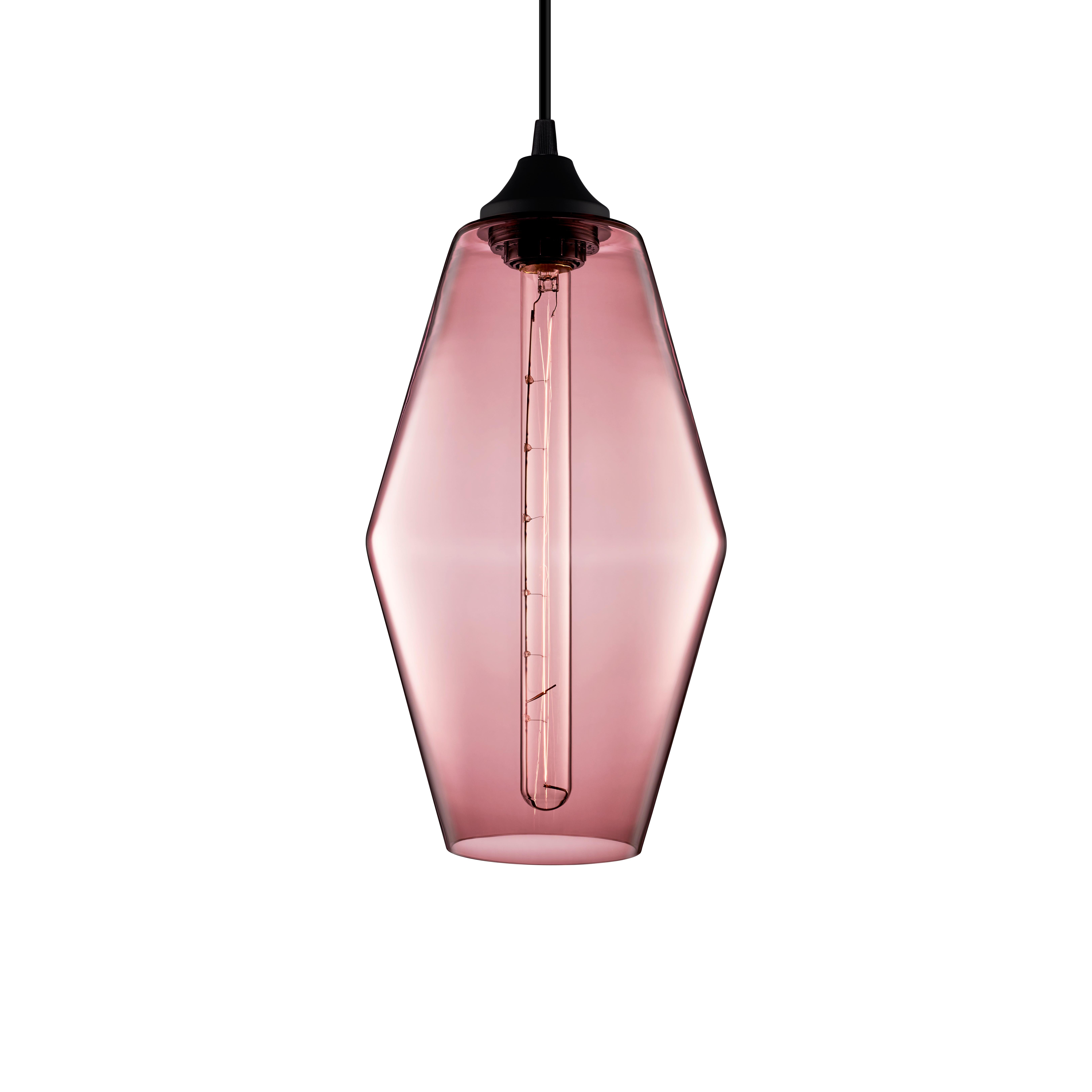 Blown Glass Marquise Crystal Handblown Modern Glass Pendant Light, Made in the USA For Sale