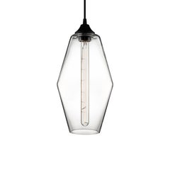 Marquise Crystal Handblown Modern Glass Pendant Light, Made in the USA