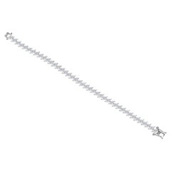 Marquise Cut 7.83 Carats Natural Diamond Tennis Bracelet 14K White Gold