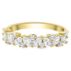 Marquise Cut Diamond 0.64ct Half Eternity Band