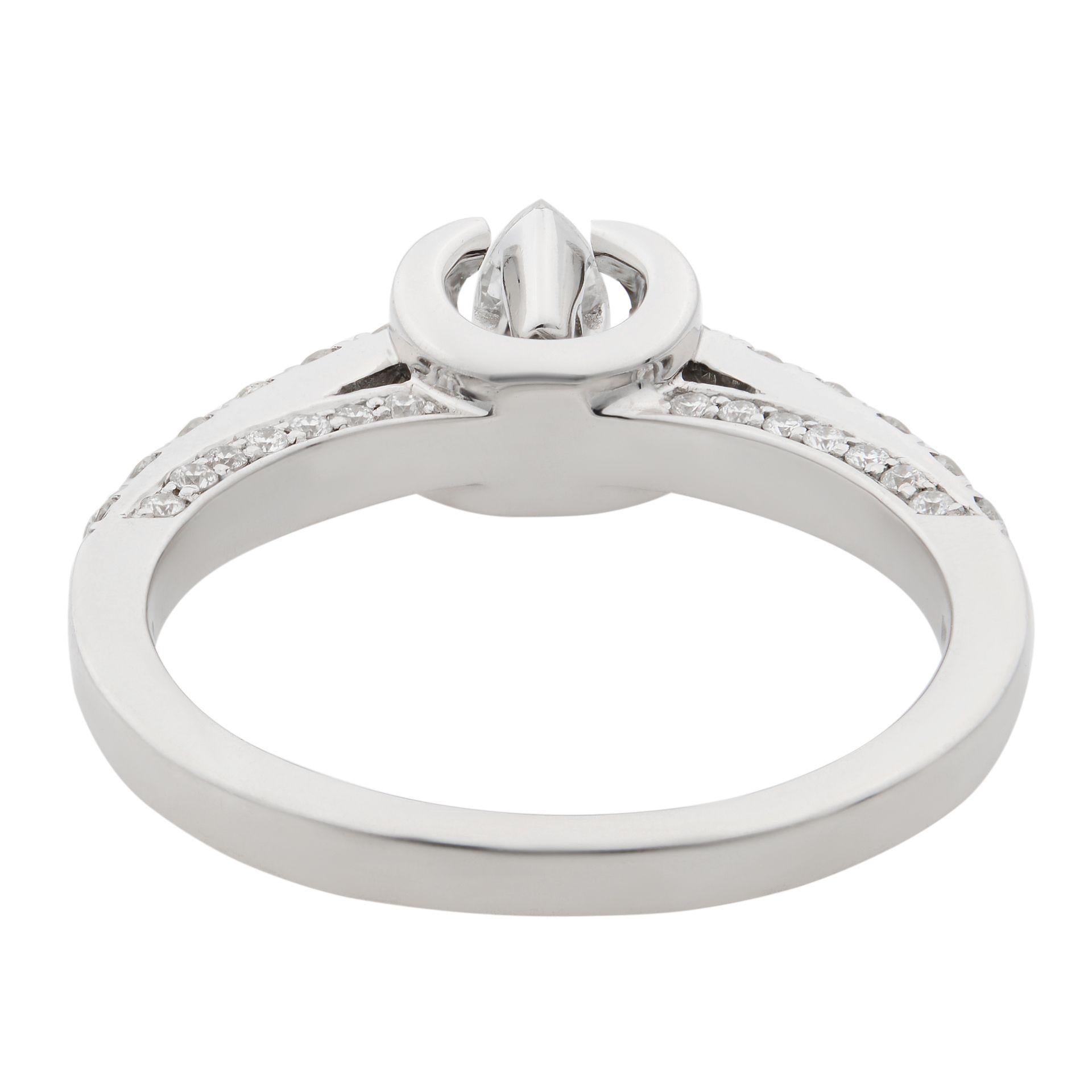 Women's Marquise Cut Diamond Accented Ladies Engagement Ring 14K White Gold 1.05 Cttw  For Sale