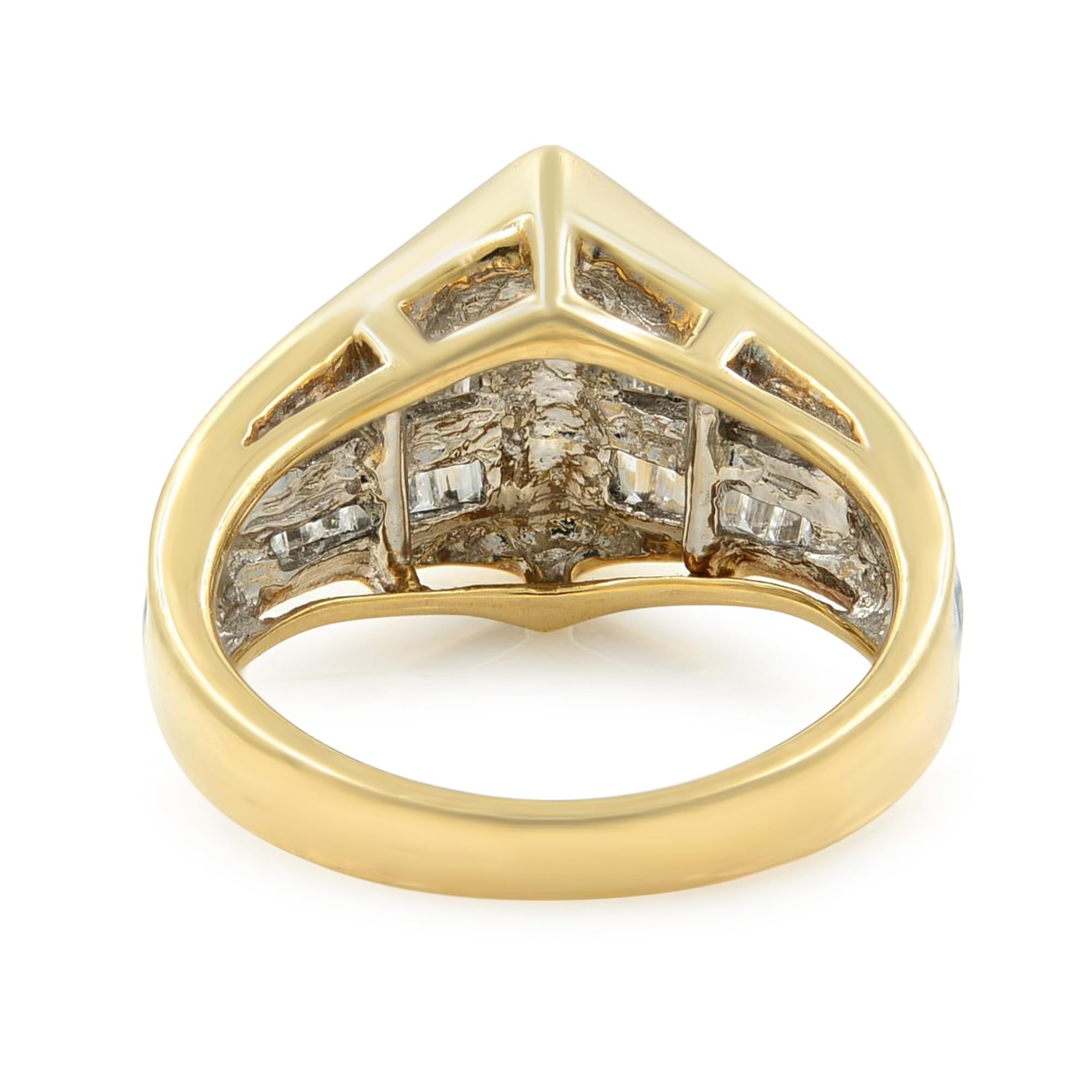 Marquise Cut Diamant akzentuiert Damen Verlobungsring 14K Gelbgold 0.82cttw im Angebot 1