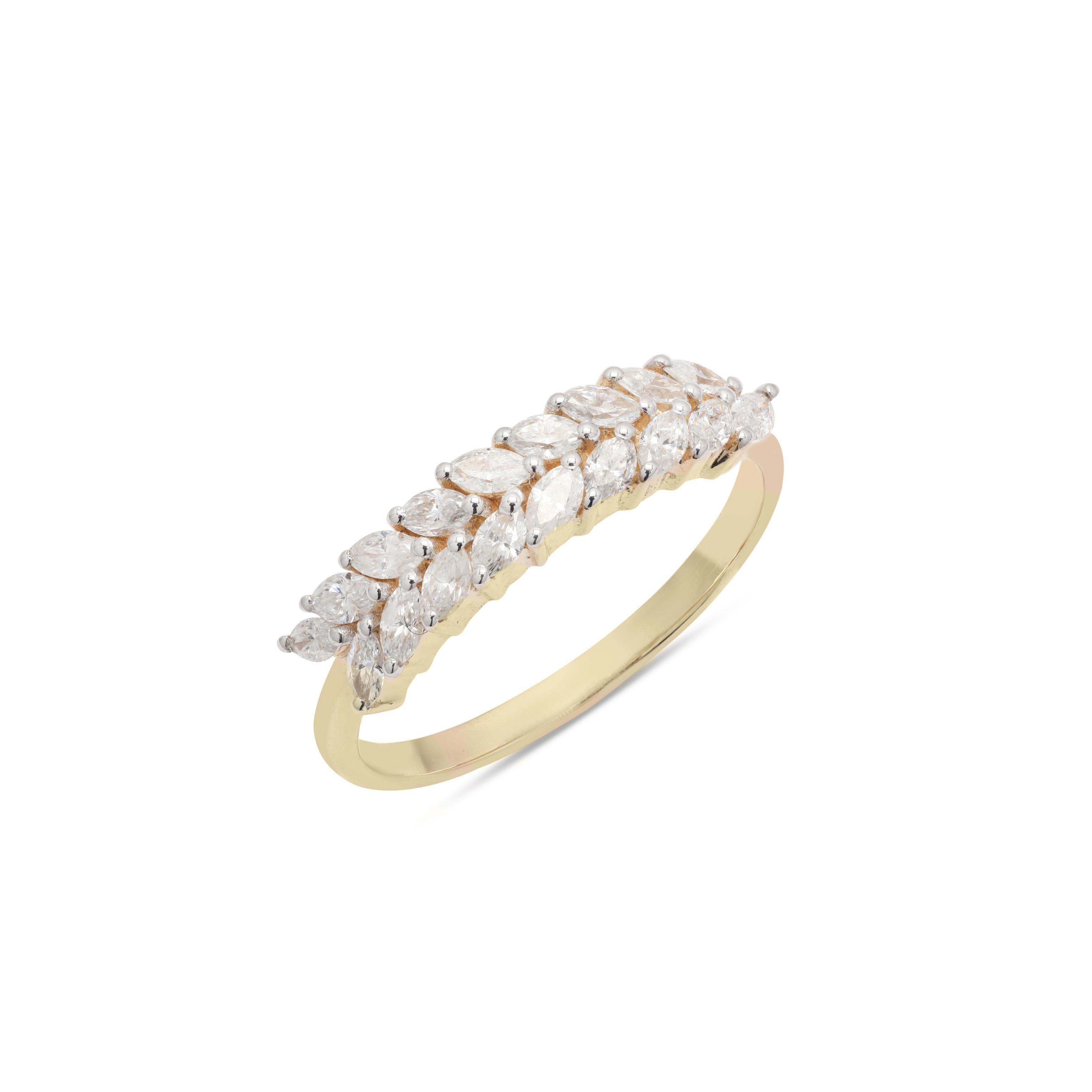 Im Angebot: Verlobungsring aus 14 Karat Gelbgold mit Marquise-Diamant für Damen () 5