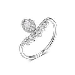 Marquise Cut Diamond Cluster Ring in 18 Karat White Gold