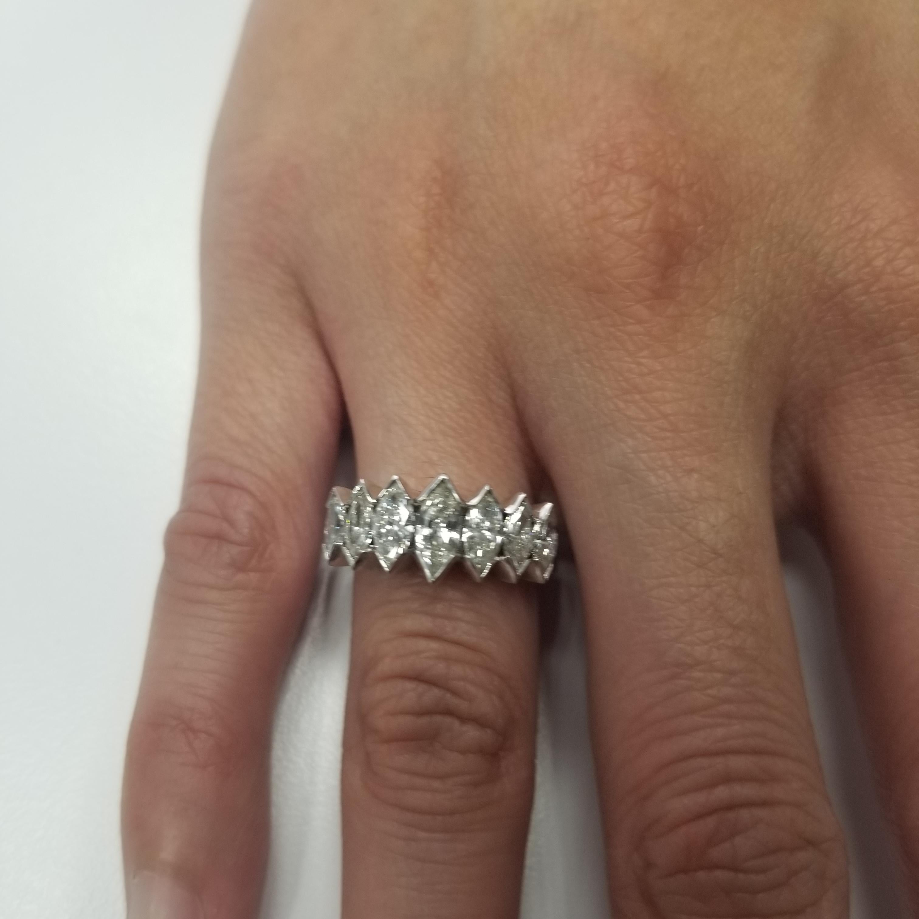 Marquise Cut Diamond Wedding Ring 1