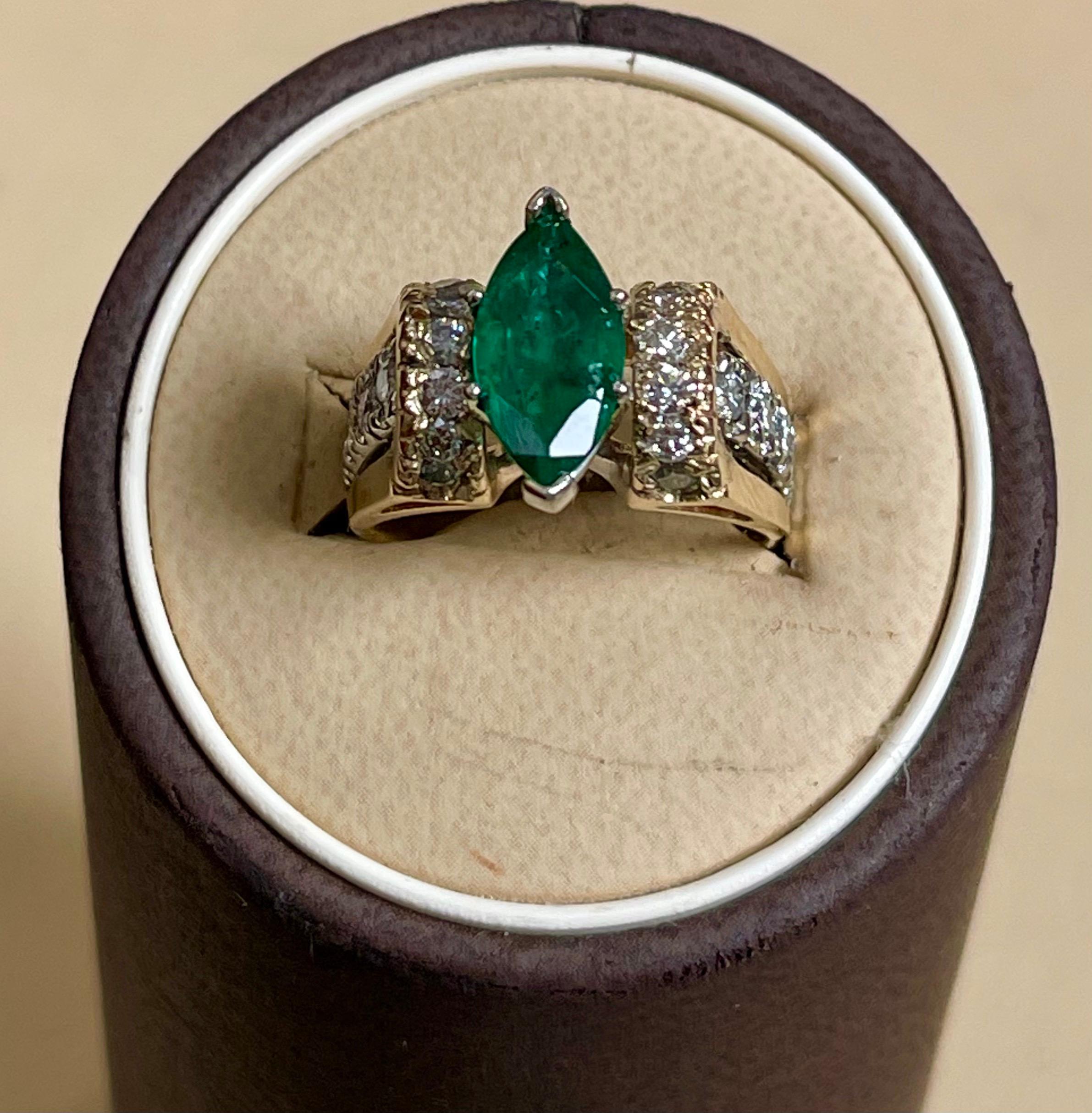 marquis-cut emerald