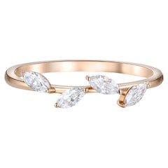 Marquise Cut Moissanite Engagement 14k gold Ring
