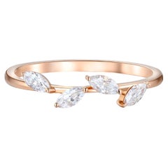 Marquise Cut Moissanite Engagement 14k gold Ring.