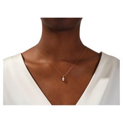 Marquise Cut Moissanite Necklace 925 Sterling Silver Solitaire Pendant Necklace