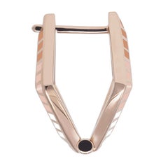 Marquise Cut Morganite Enamel 18k Rose Gold Hayden Snake Hoop Earrings