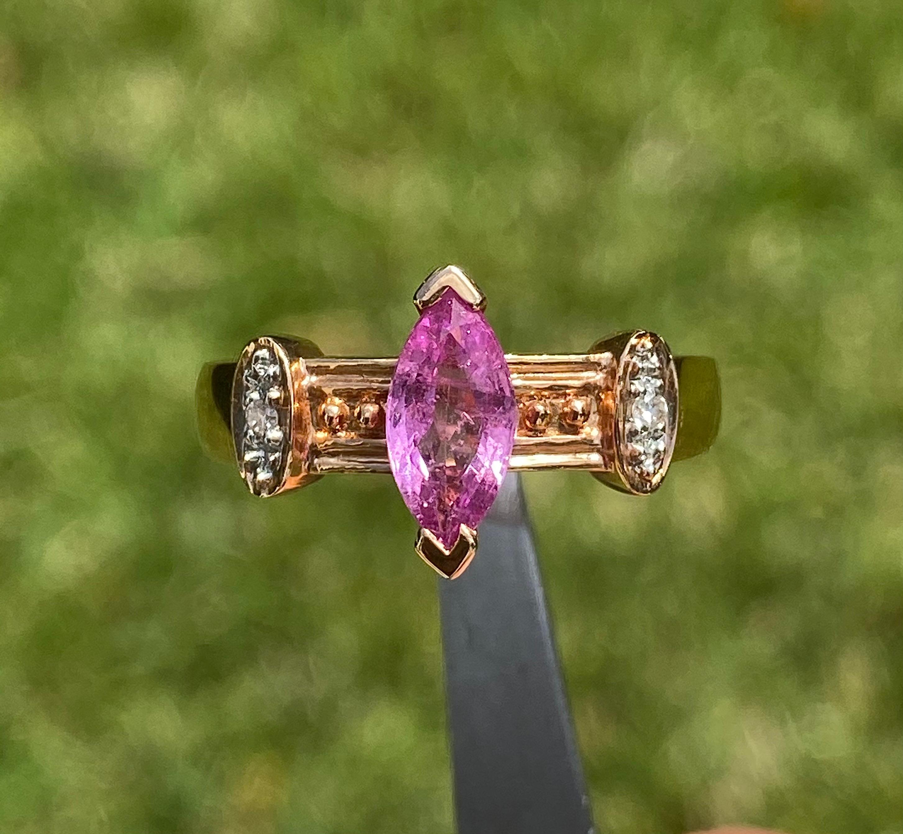 marquise pink sapphire
