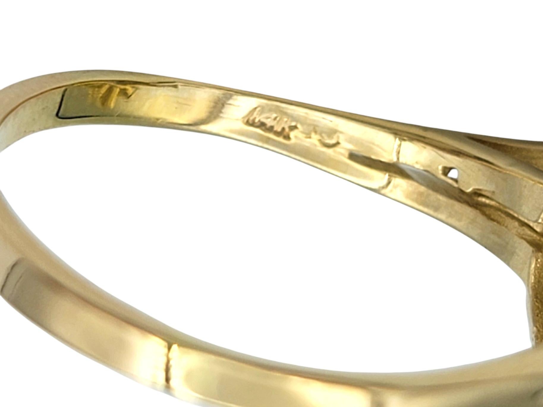 Marquise Cut Tanzanite Cocktail Ring with Diamonds in 14 Karat Yellow Gold For Sale 2