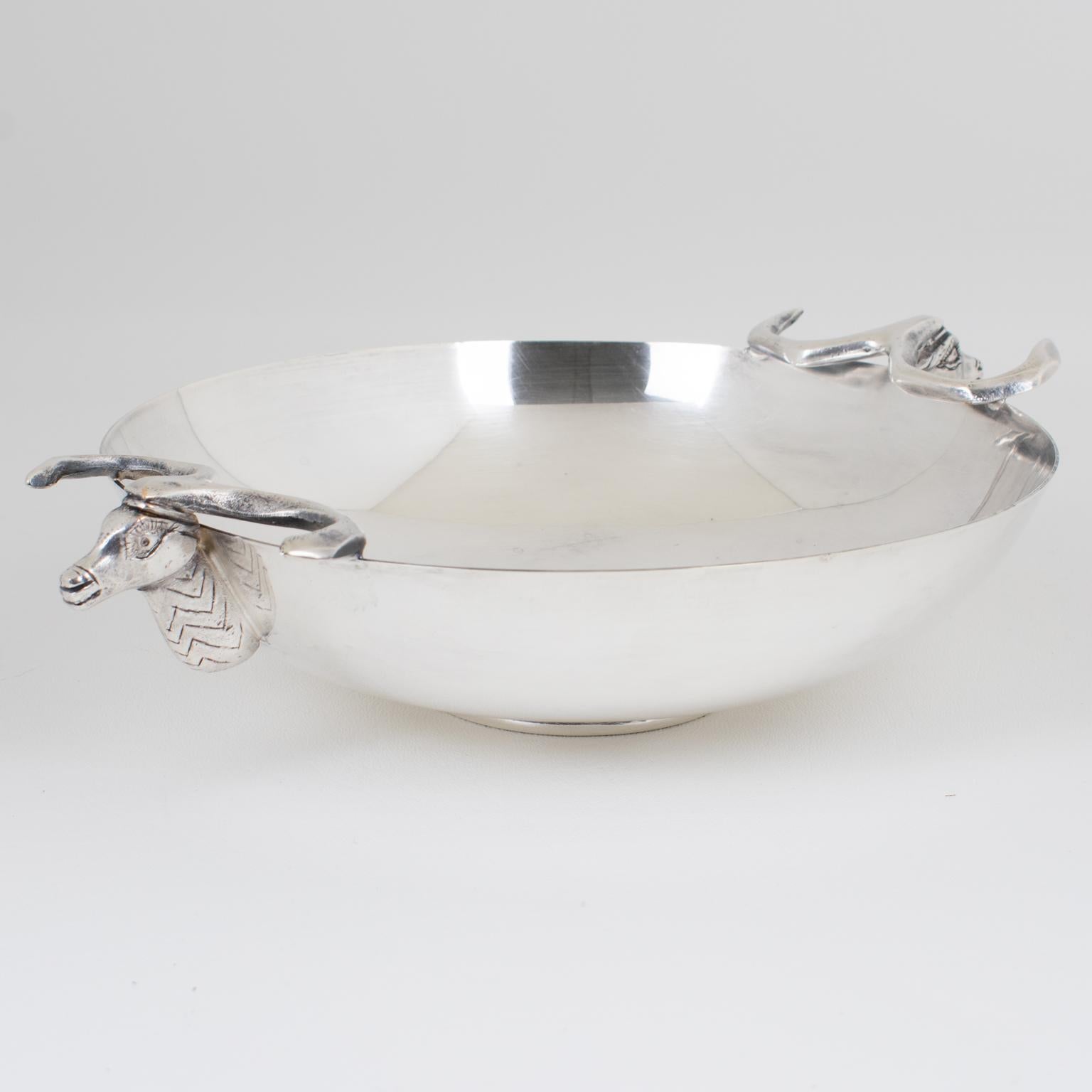 Modern Marquise de Sevigne Paris Silver Plate Candy Bowl Serving Dish For Sale