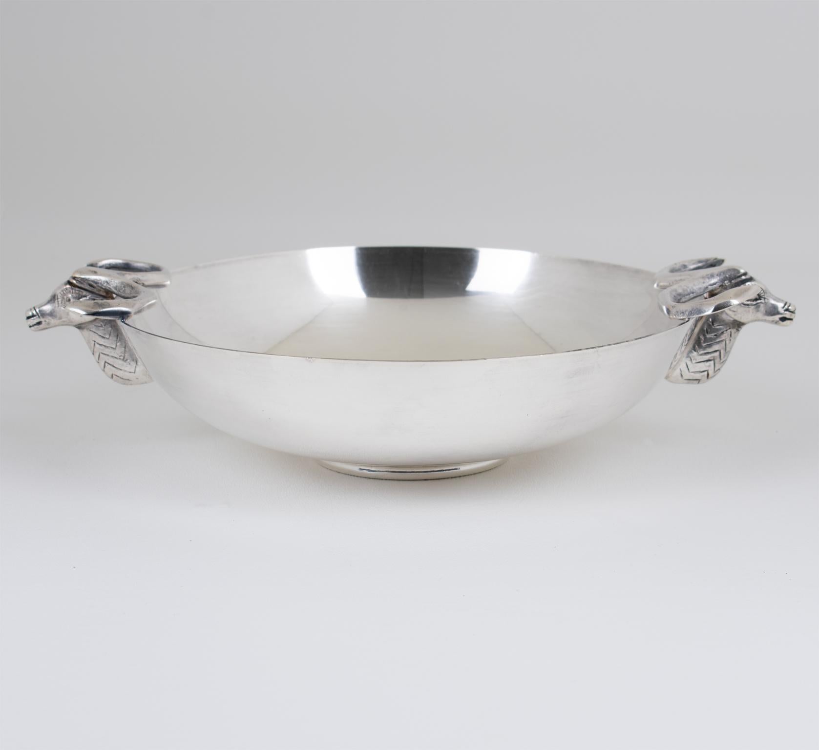 Marquise de Sevigne Paris Silver Plate Candy Bowl Serving Dish In Good Condition For Sale In Atlanta, GA