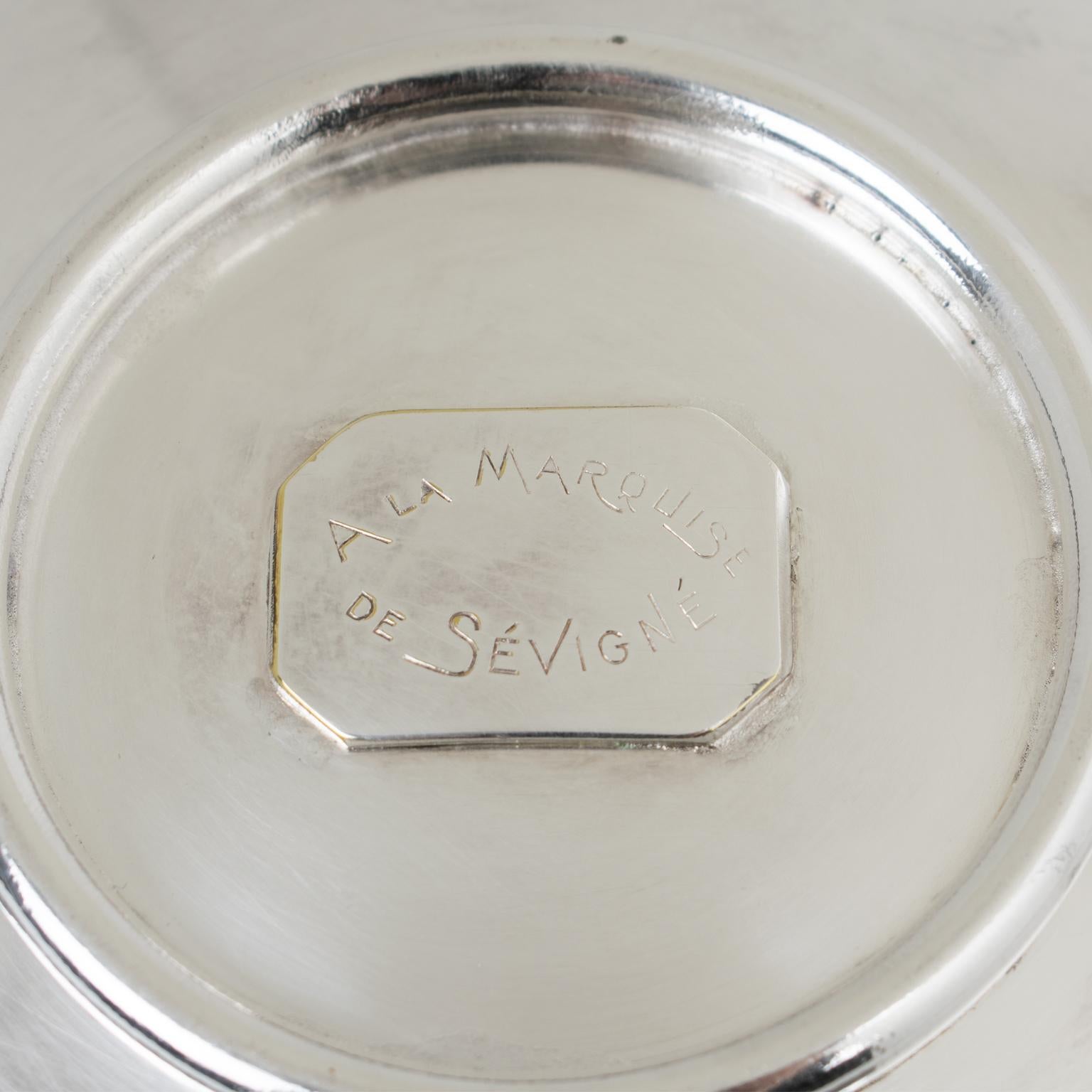 Marquise de Sevigne Paris Silver Plate Candy Bowl Serving Dish For Sale 1