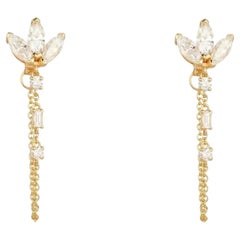 0.60ct Diamond 14K Gold Drop Earrings