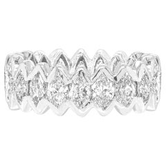 Marquise Diamond 18 Carat White Gold Full Eternity Band Ring