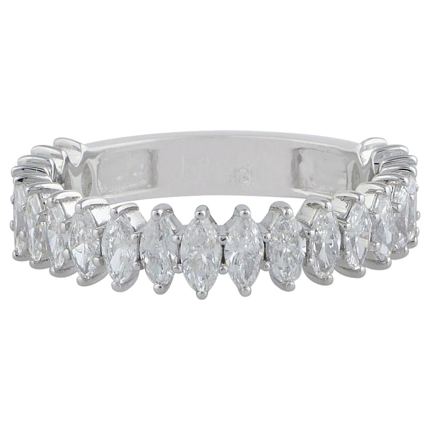 For Sale:  Marquise Diamond 18 Karat Gold Ring
