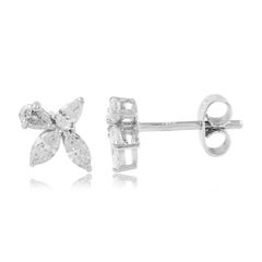 Pendientes de oro de 18 quilates con diamante marquesa
