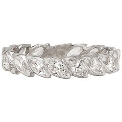 Marquise Diamond and Platinum Eternity Band Marquise Diamond and Platinum Eternity Band
