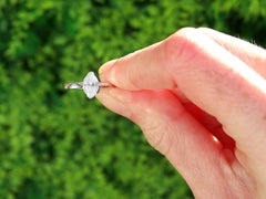 Marquise Diamond and Platinum Solitaire Engagement Ring