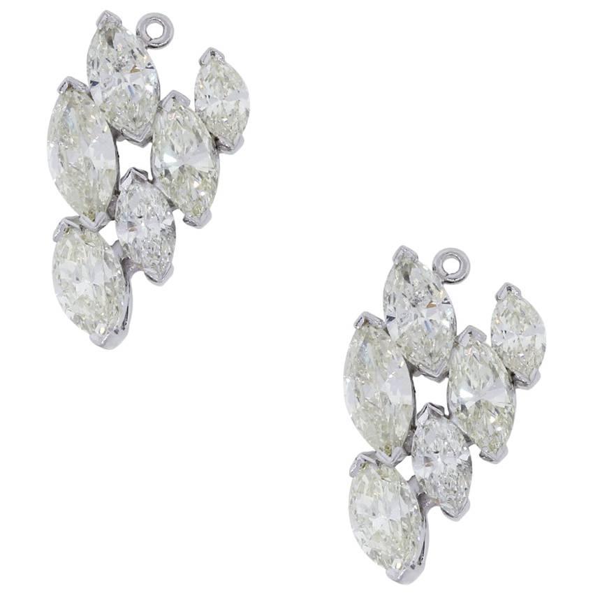 Marquise Diamond Cluster Earring Jackets