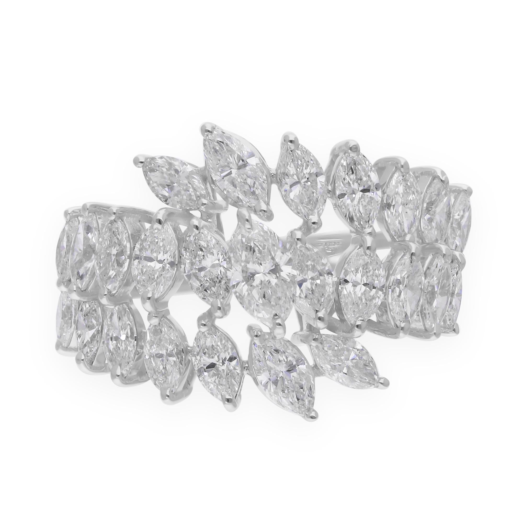 in vendita:  Anello Cocktail Largo con Diamante Marquise a Grappolo in Oro Bianco 14k Tutte le Tariffe Pagate 4