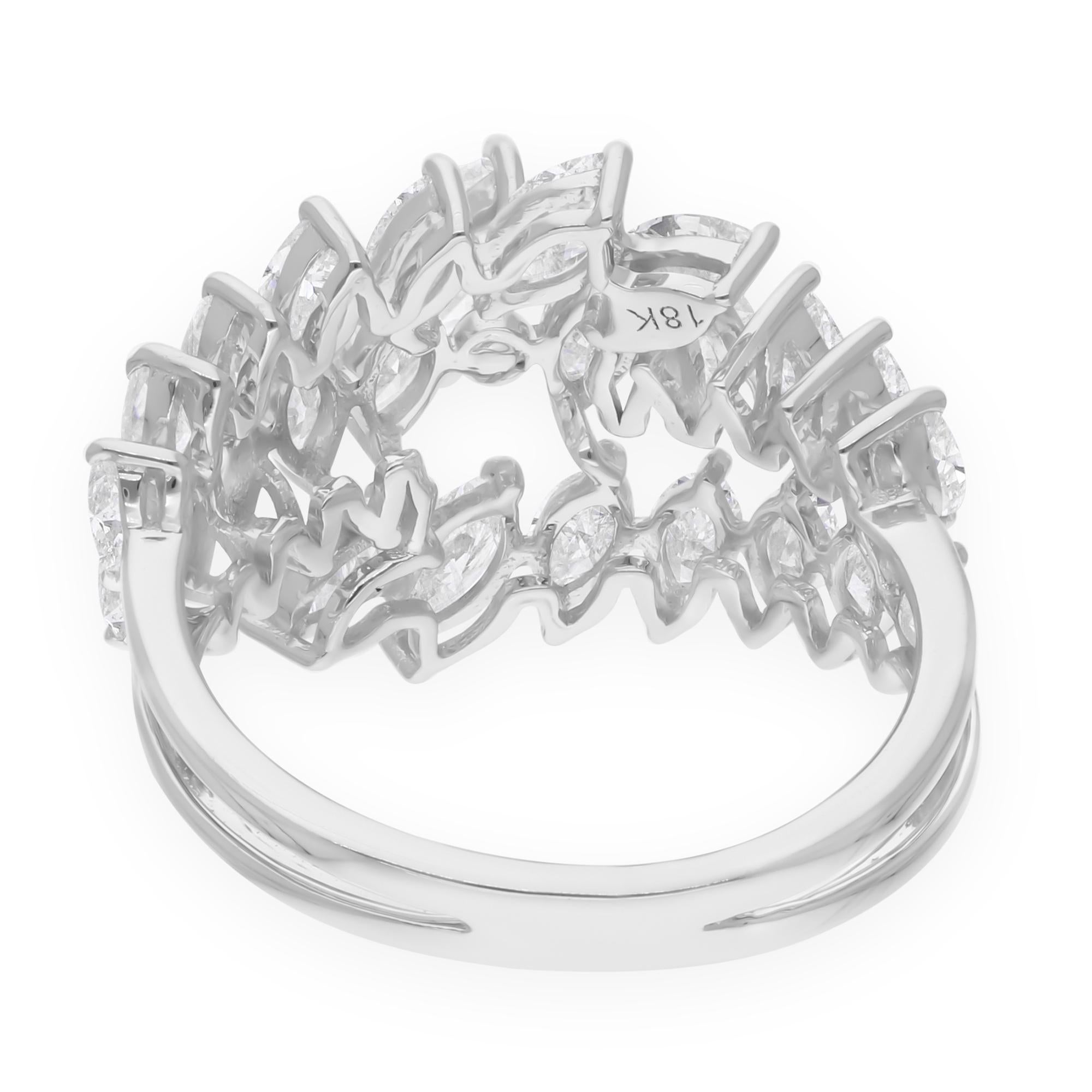 in vendita:  Anello Cocktail Largo con Diamante Marquise a Grappolo in Oro Bianco 14k Tutte le Tariffe Pagate 7