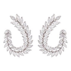 Marquise Diamond Earrings 5.50 Carat in 18K White Gold
