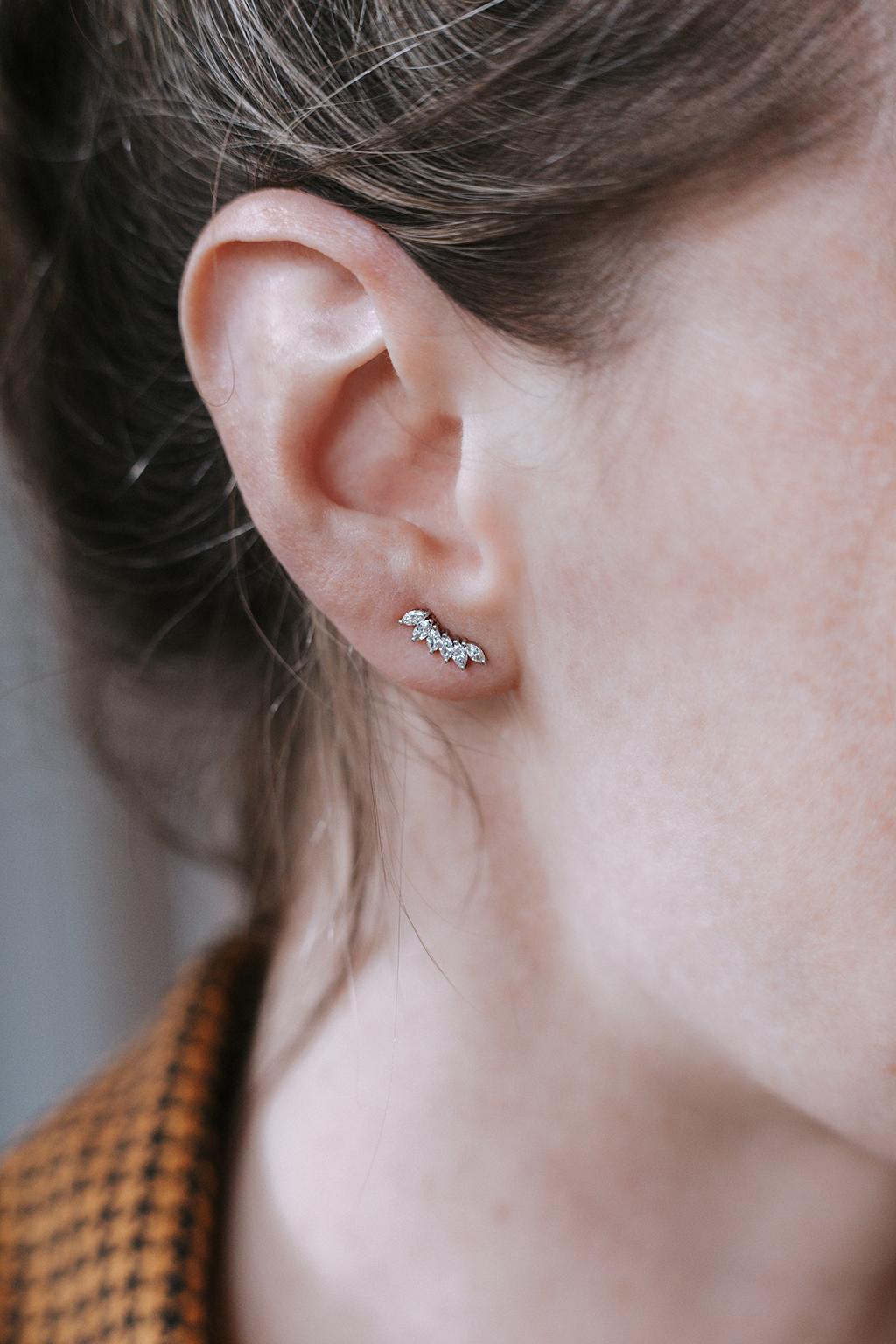 Boucles d'oreilles en diamant marquise Neuf - En vente à Montréal, QC