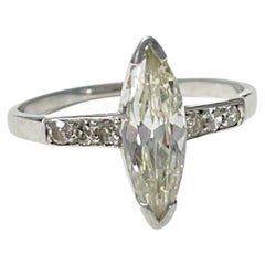 Marquise Diamond Engagement Ring in Platinum