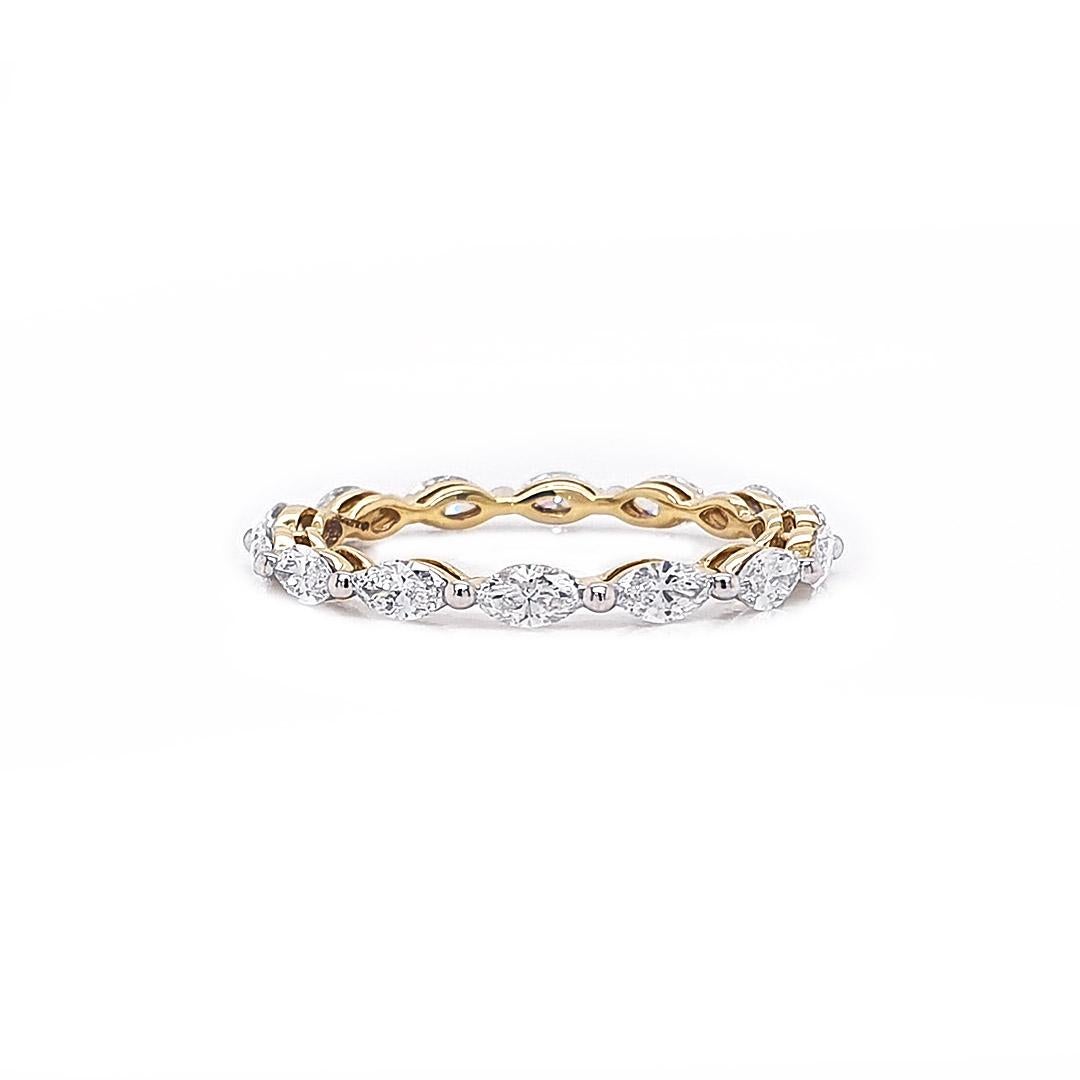 Marquise Cut Marquise Diamond Eternity Band 1.20 Carat in 14kt Rose Gold