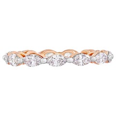 Marquise Diamond Eternity Ring 1.22 Carat in 18 Karat Rose Gold Marquise Diamond Eternity Ring 1.22 Carat in 18 Karat Rose Gold