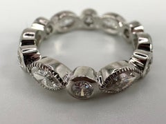 Marquise Diamond Eternity Ring Platinum Diamond Ring 1.7ct of Diamonds Large