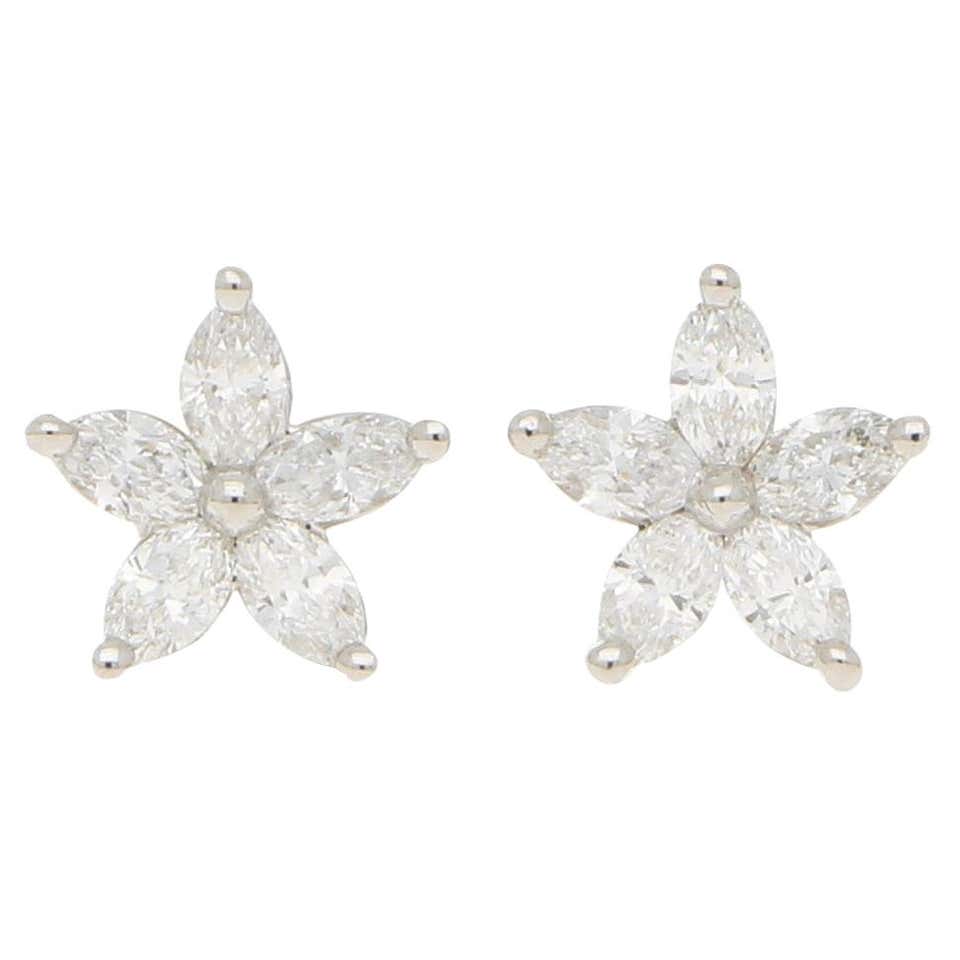 Marquise flower earrings Clearance
