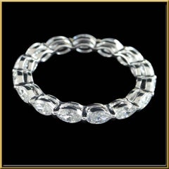 Marquise Diamond Horizontal Eternity Ring in 18 Karat Gold