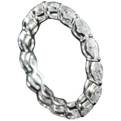 Marquise Diamond Horizontal Eternity Ring in 18 Karat Gold