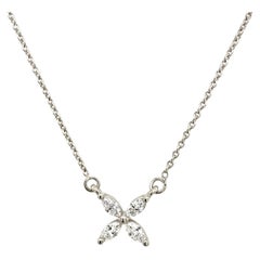 Marquise Diamond Necklace Set with 0.52ct F/VS Diamonds in Platinum